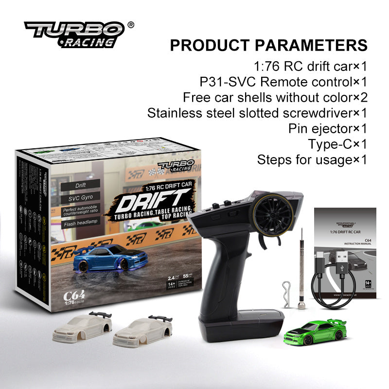 Drift RC Car With Gyro Radio Full Proportional Remote Control