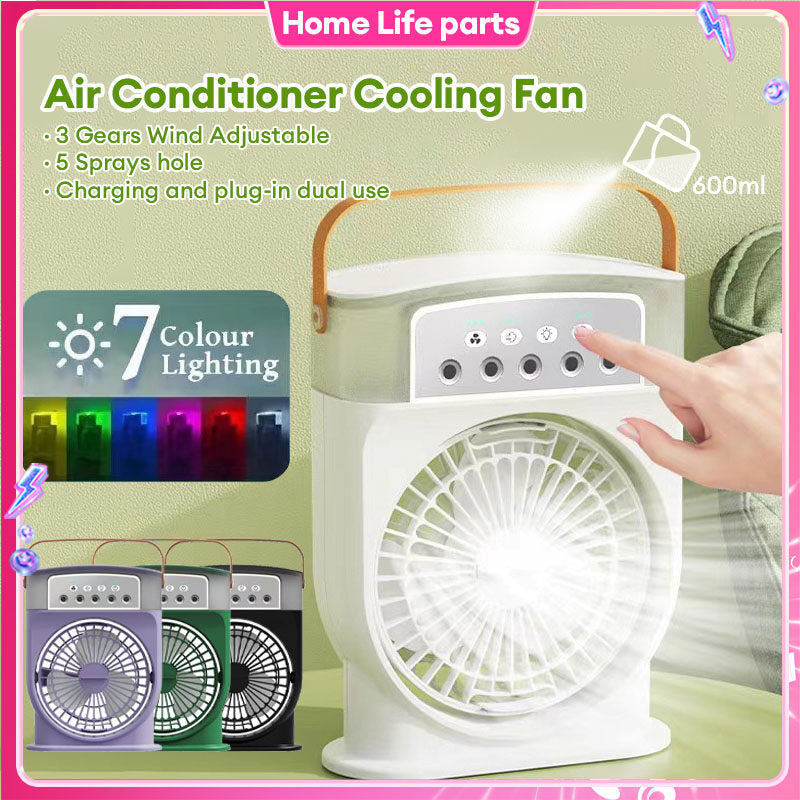 Portable USB Air Cooling Fan Spray Mist Air Cooler and Humidifier