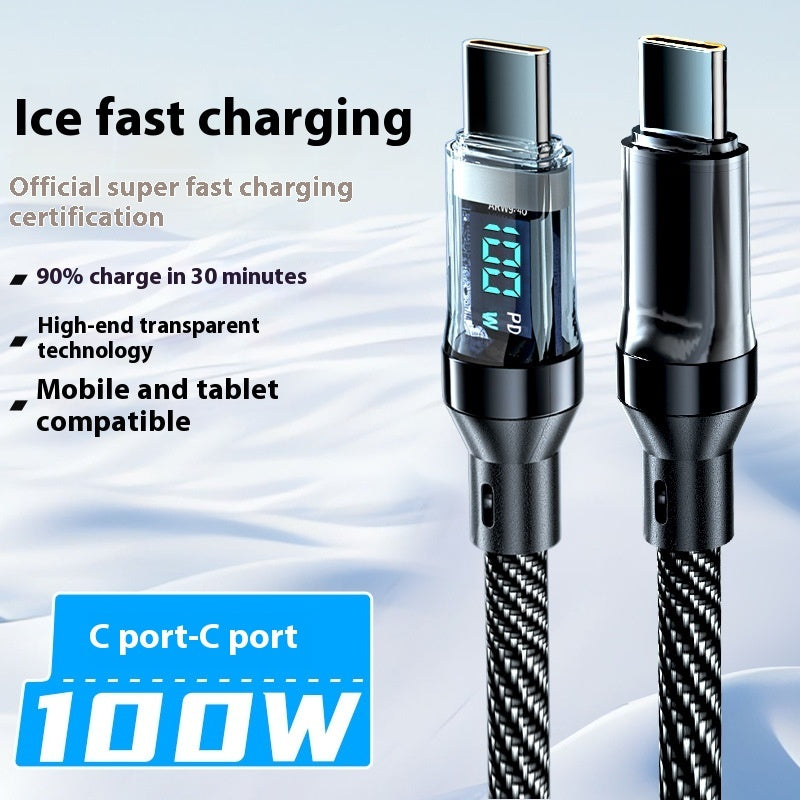 Type c data cable With Digital Display