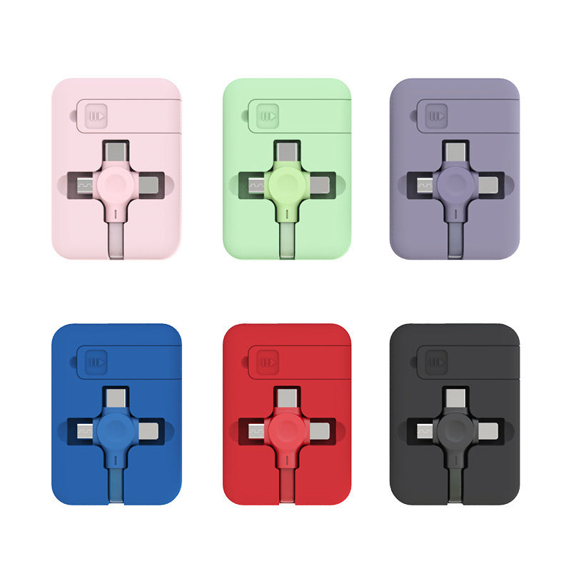 4 In 1 Retractable USB Cable bracket