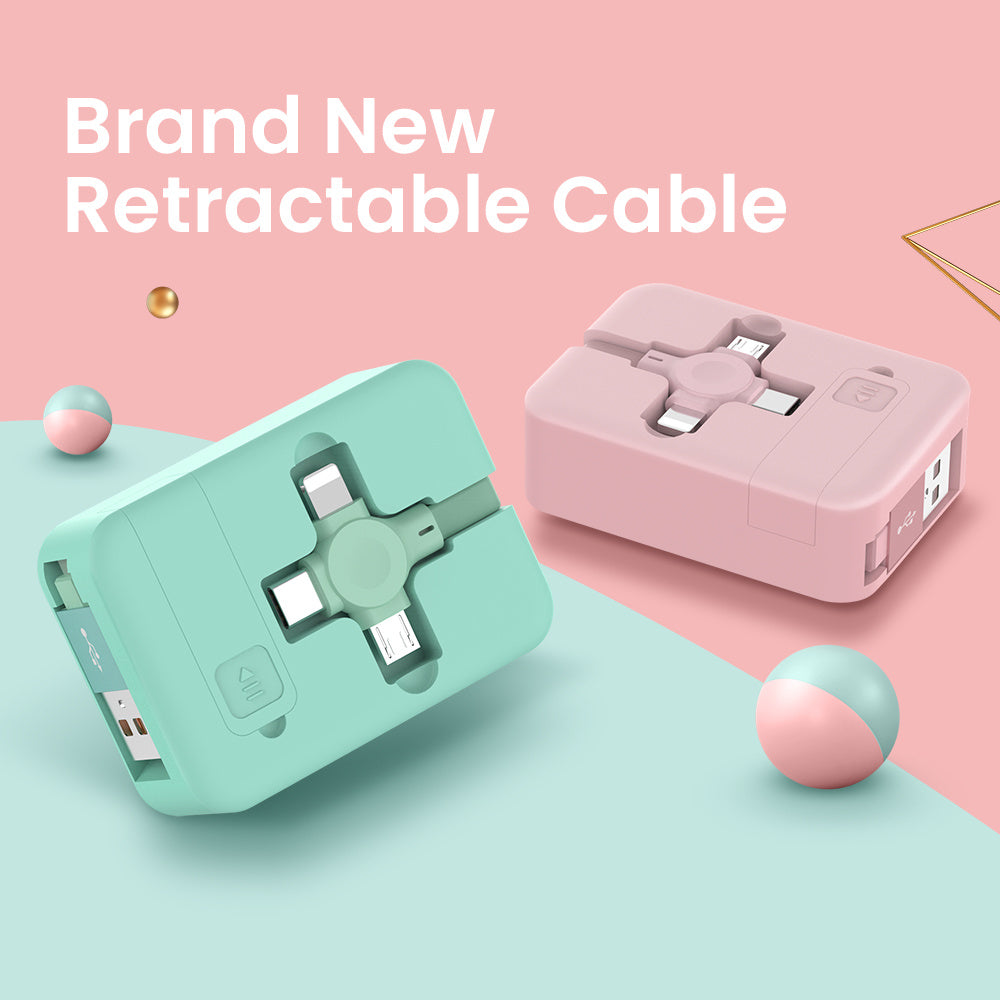 4 In 1 Retractable USB Cable bracket