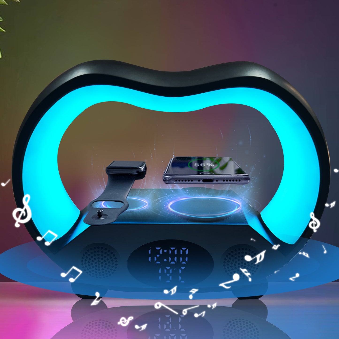 6 In 1 Smart Remote Control Bluetooth Lamp