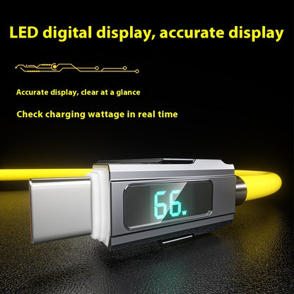 Digital Display Data Line Typec Four-in-one Silicone PD Fast Charge Line