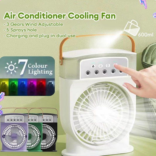 Portable USB Air Cooling Fan Spray Mist Air Cooler and Humidifier