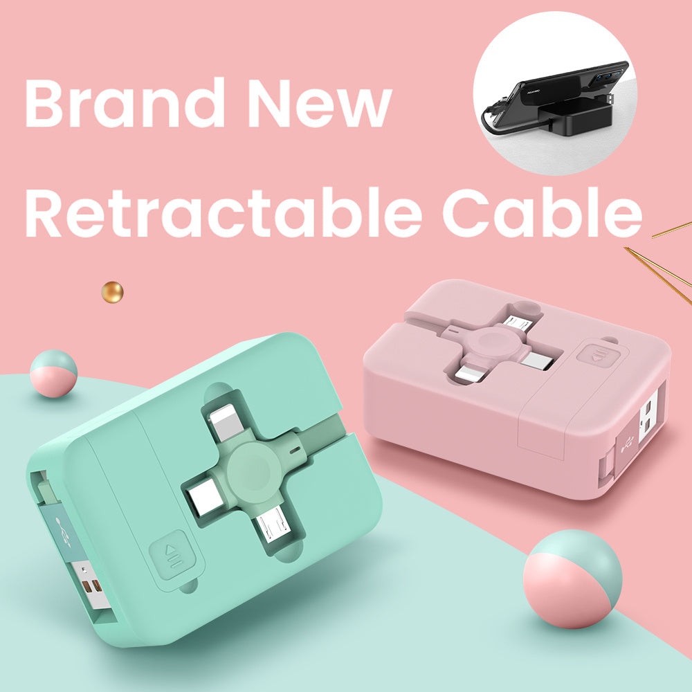 4 In 1 Retractable USB Cable bracket