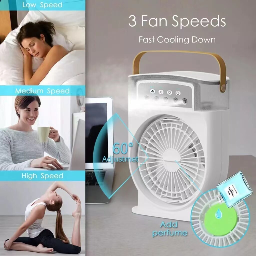 Portable USB Air Cooling Fan Spray Mist Air Cooler and Humidifier