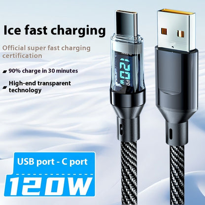 Type c data cable With Digital Display