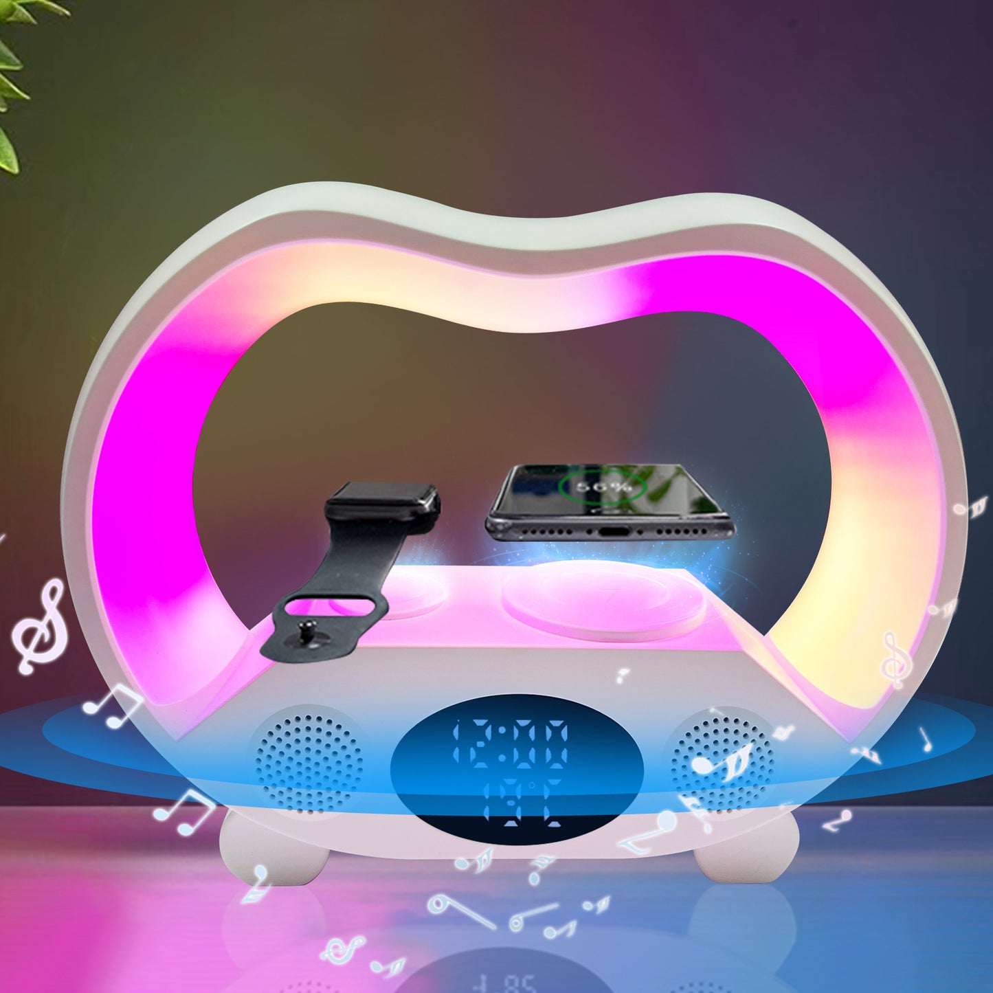 6 In 1 Smart Remote Control Bluetooth Lamp
