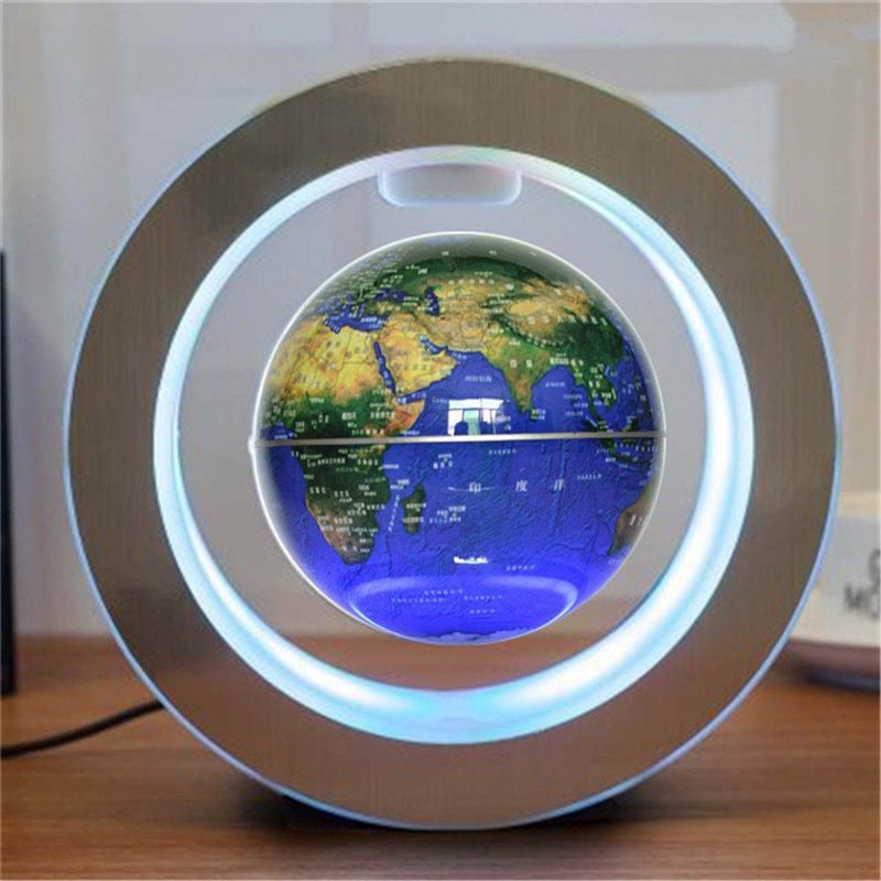 Round LED World Map Globe Magnetic