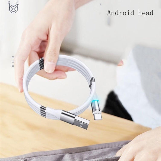, Fast Charging Silicone Storage Three-in-one Data Cable